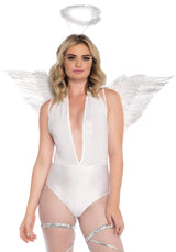 accessori angelo sexy wing and halo bianco leg avenue