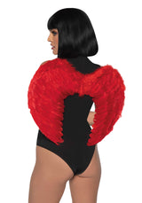 ali diavolo sexy marabou feather rosso leg avenue