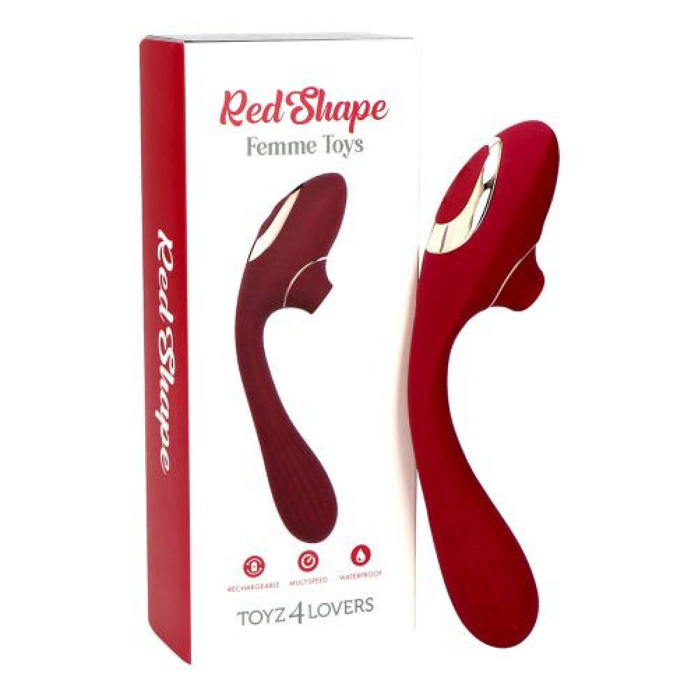stimolatore vaginale e clitorideo a suzione red shape toyz4lovers