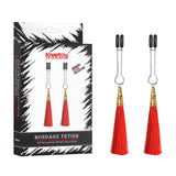 pinzette per capezzoli glamor tassel rosso lovetoy scatola