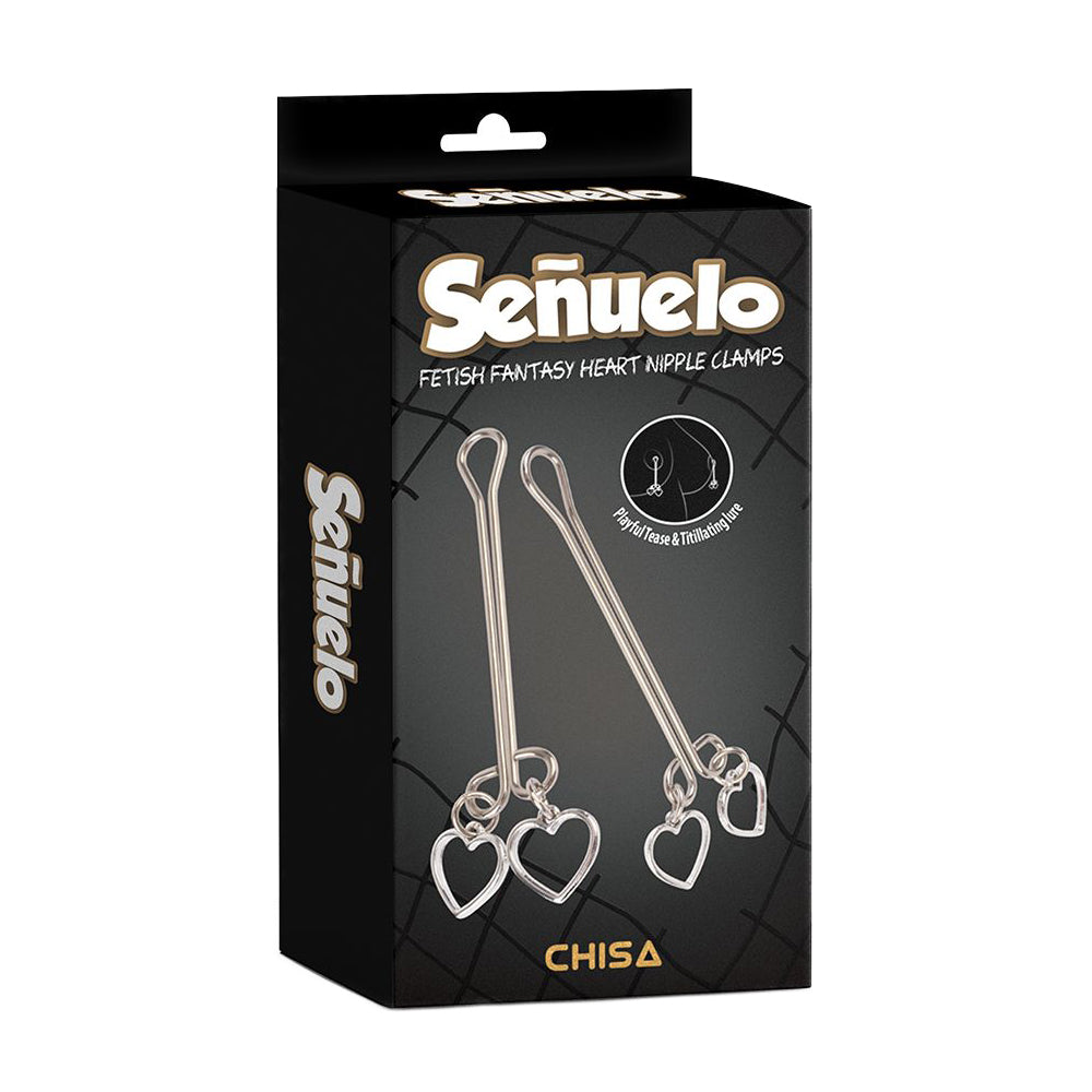 pinzette per capezzoli fetish fantasy heart chisa confezione