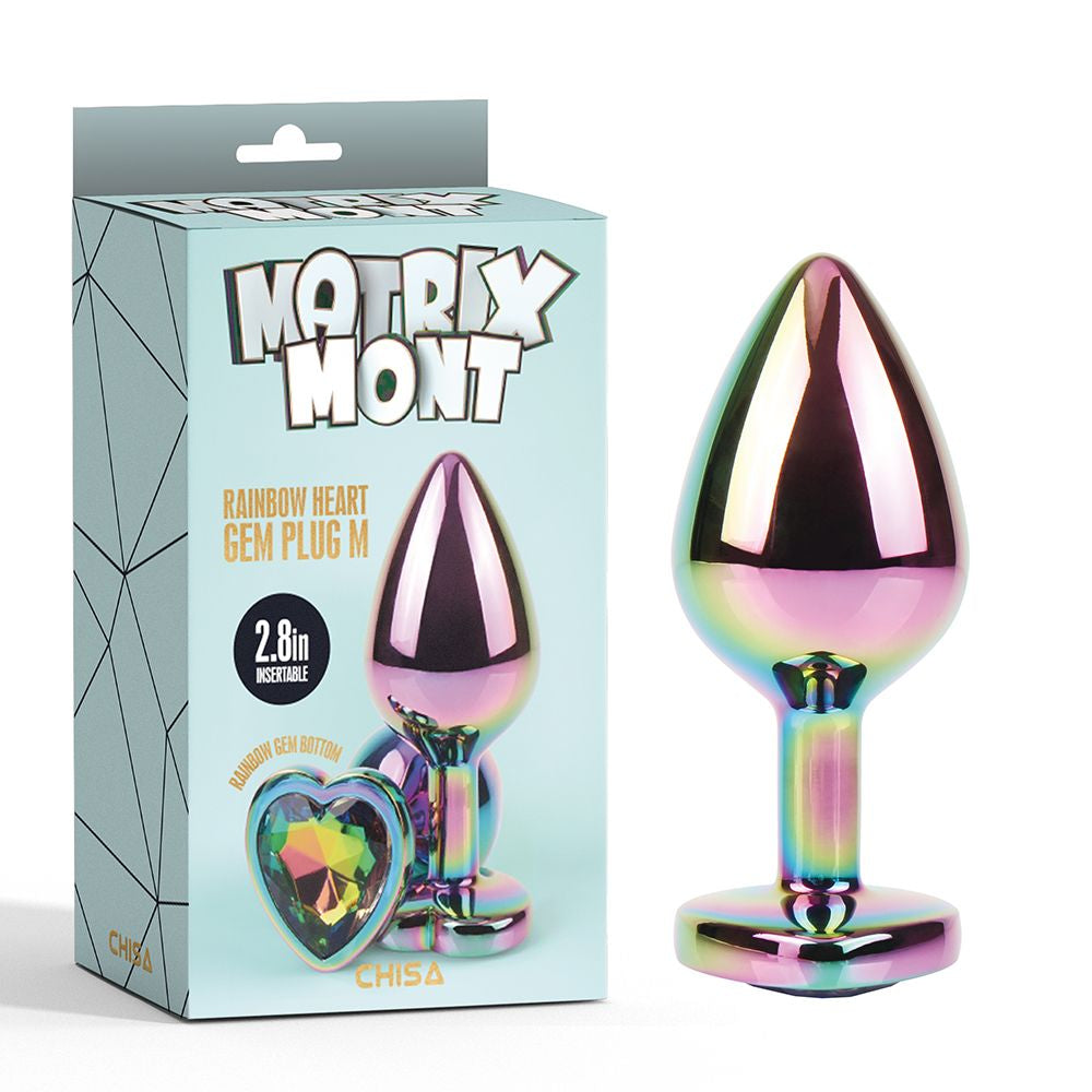 plug anale rainbow heart gem m chisa scatola