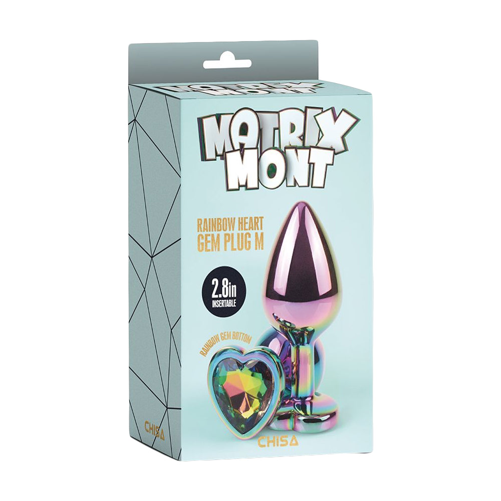 plug anale rainbow heart gem m chisa confezione