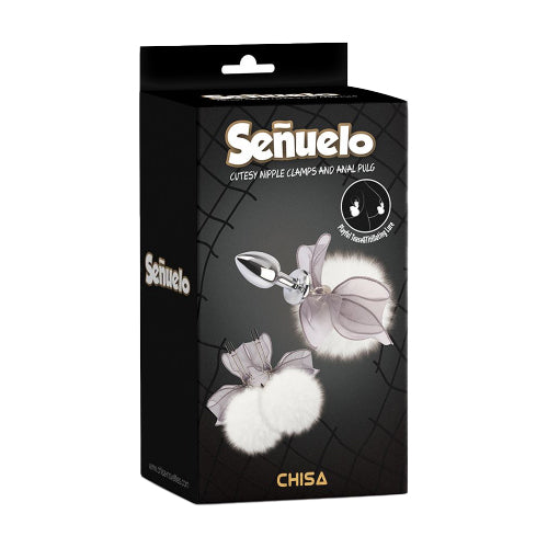 pinzette capezzoli cutesy e plug anale chisa confezione