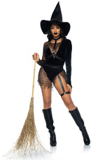 costume strega sexy crafty witch s leg avenue dettaglio fronte
