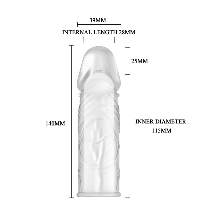 guaina e prolunga pene sleeves extra trasparente baile