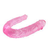 dildo doppio dong rosa trasparente baile