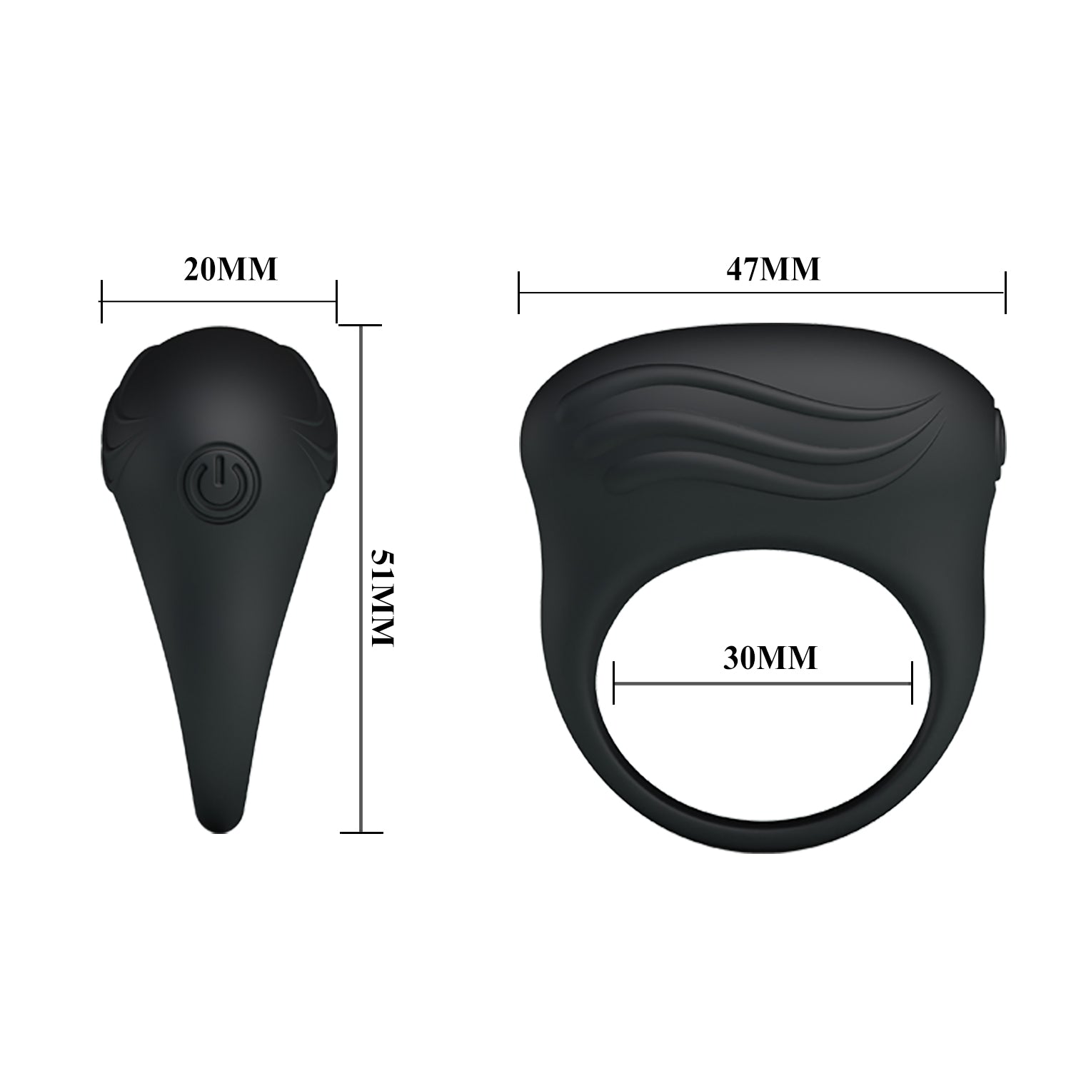 anello vibrante bertran nero pretty love