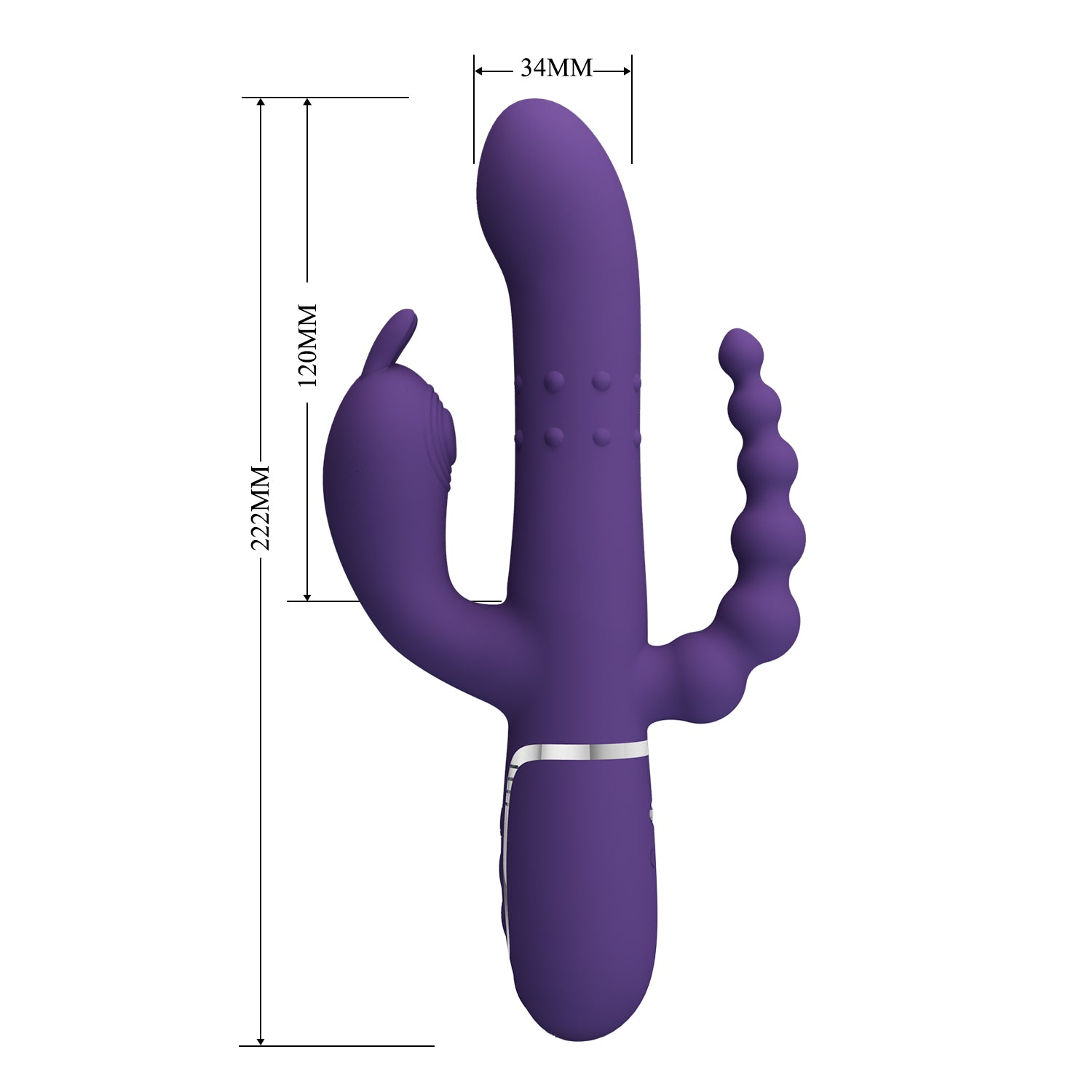 vibratore tripla stimolazione cammy viola pretty love