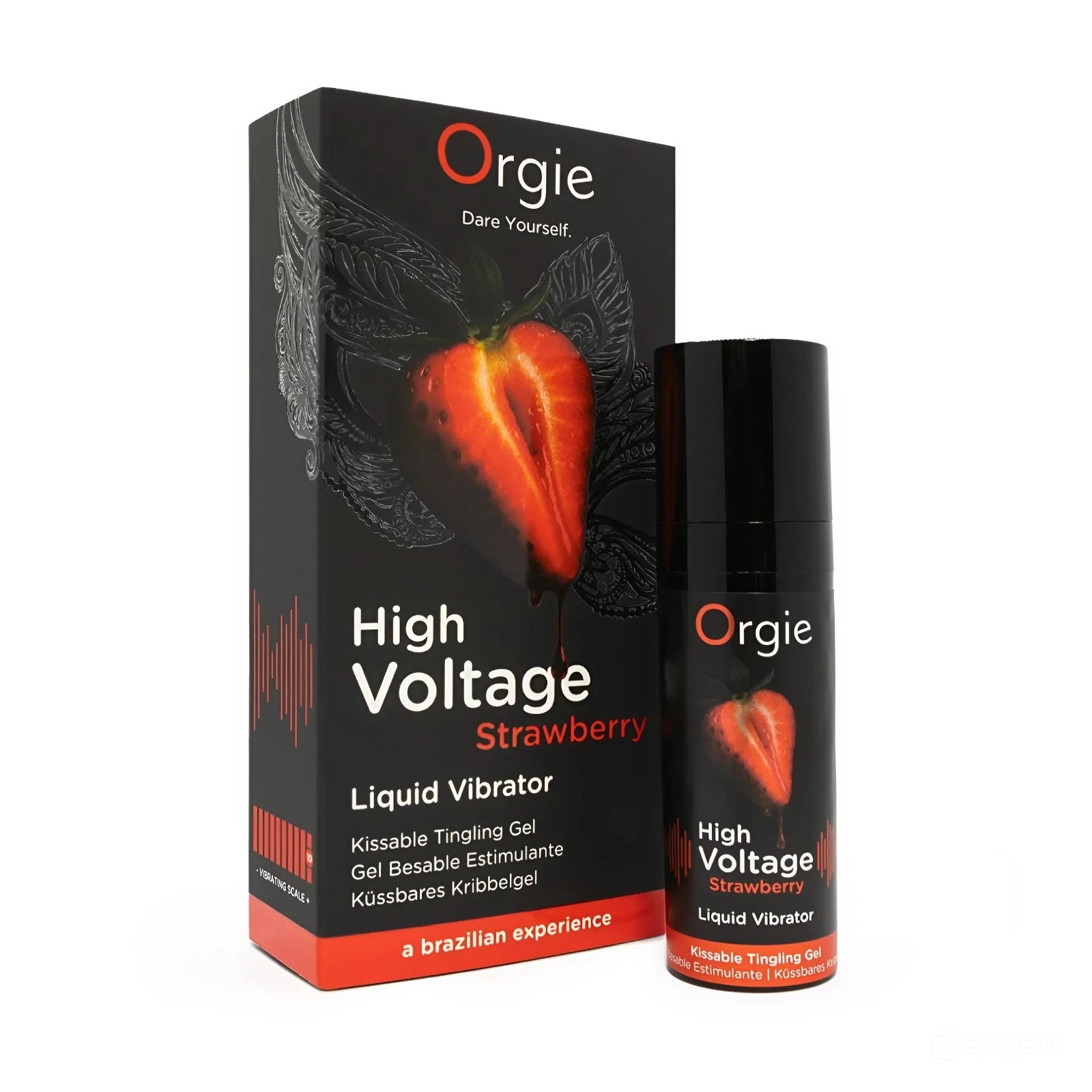 vibratore liquido high voltage fragola 15ml orgie