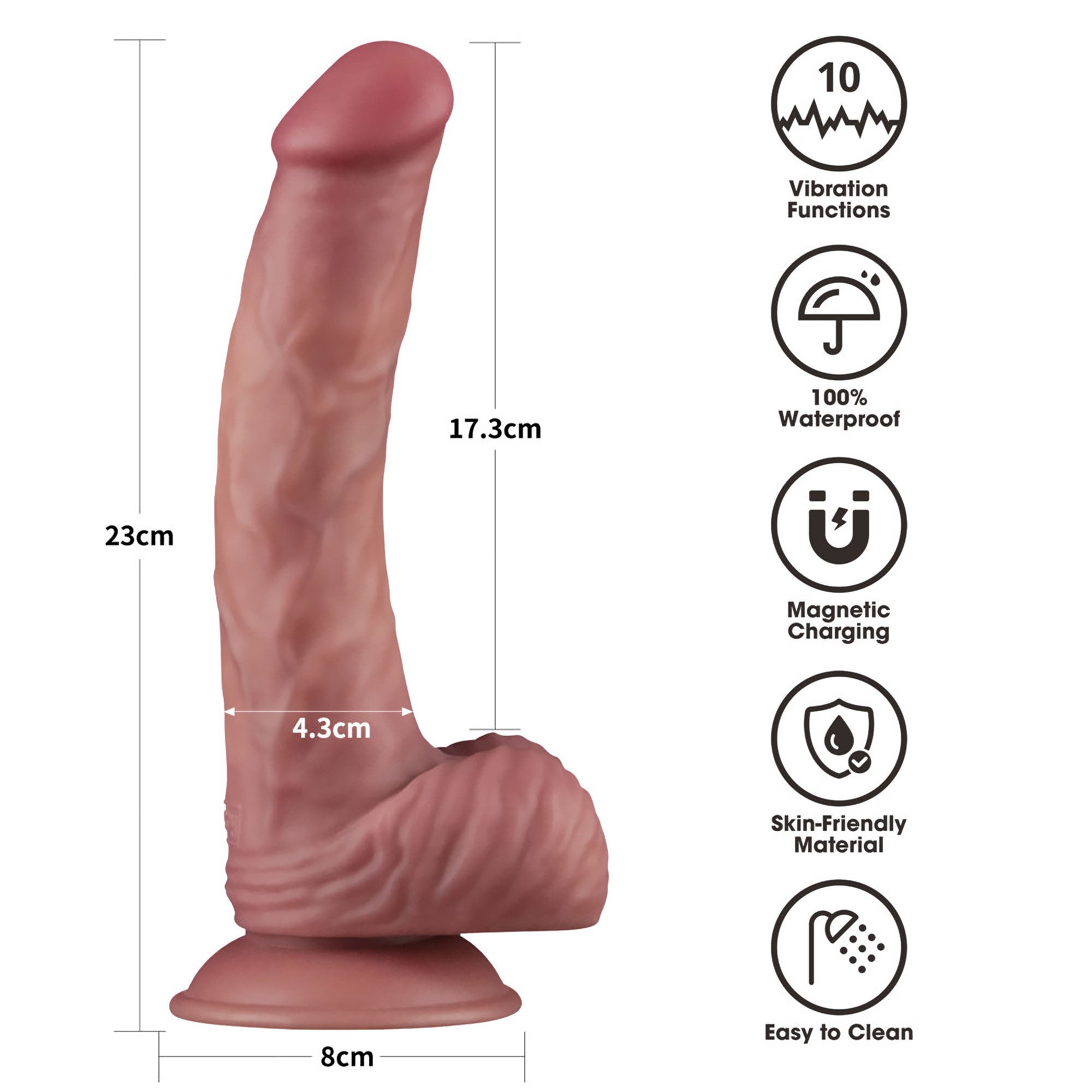 vibratore realistico power cock silken rosa flesh lovetoy