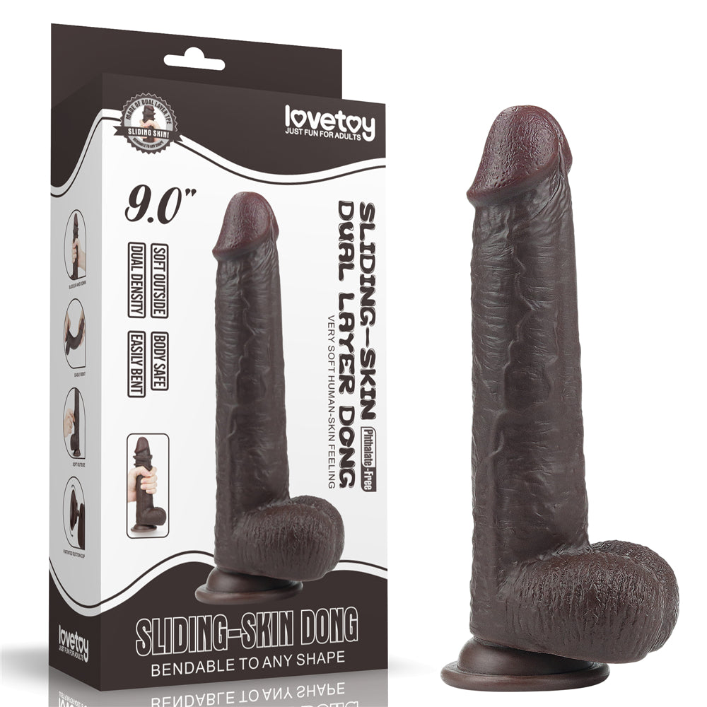 dildo realistico brownie marrone lovetoy scatola