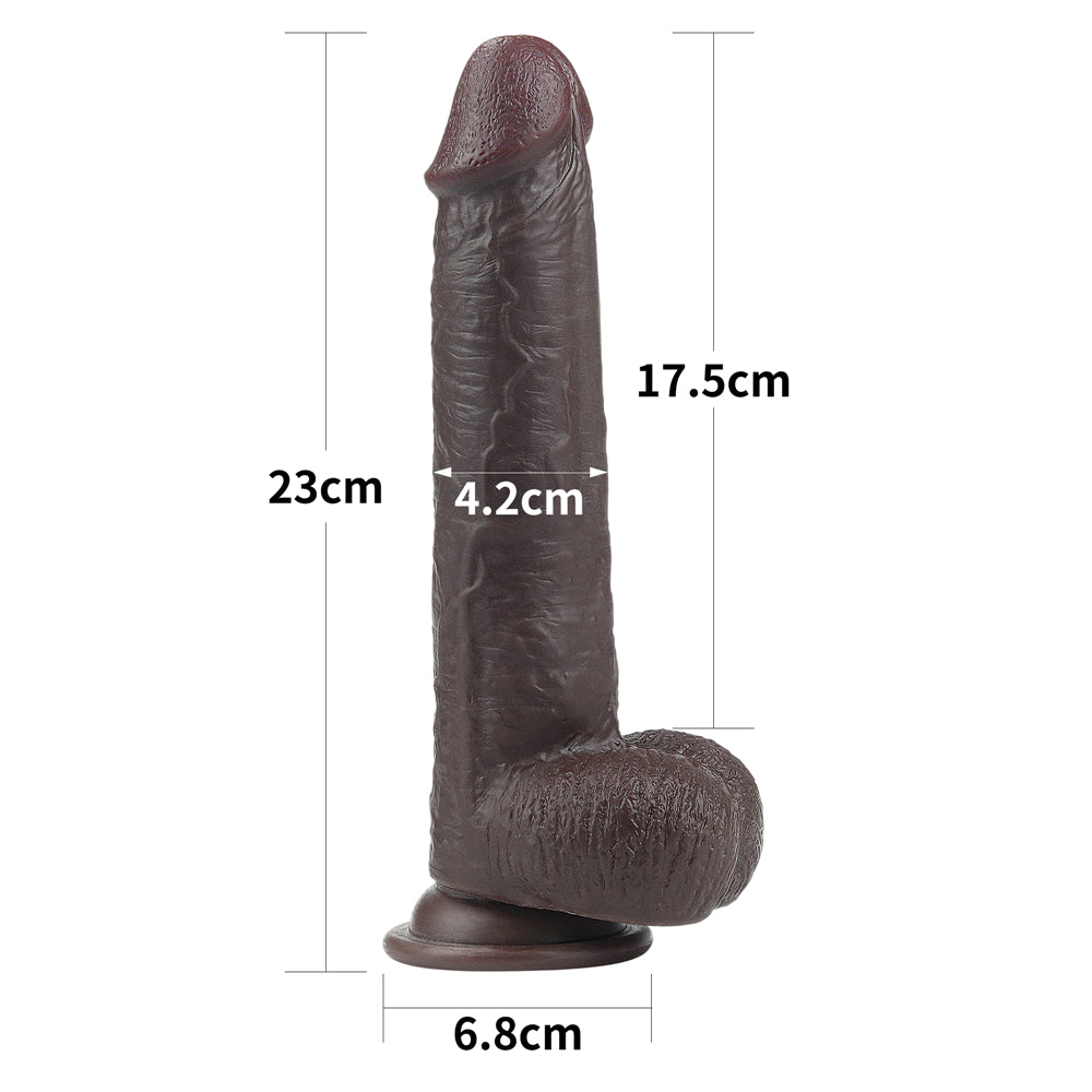dildo realistico brownie marrone lovetoy misure