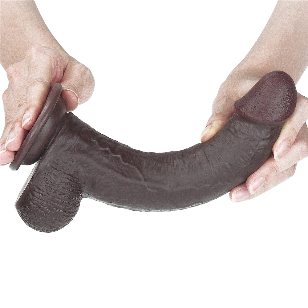dildo realistico brownie marrone lovetoy con mano