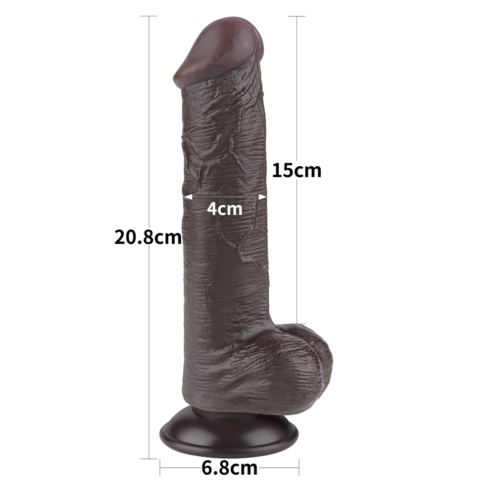 dildo realistico mocha marrone lovetoy misure