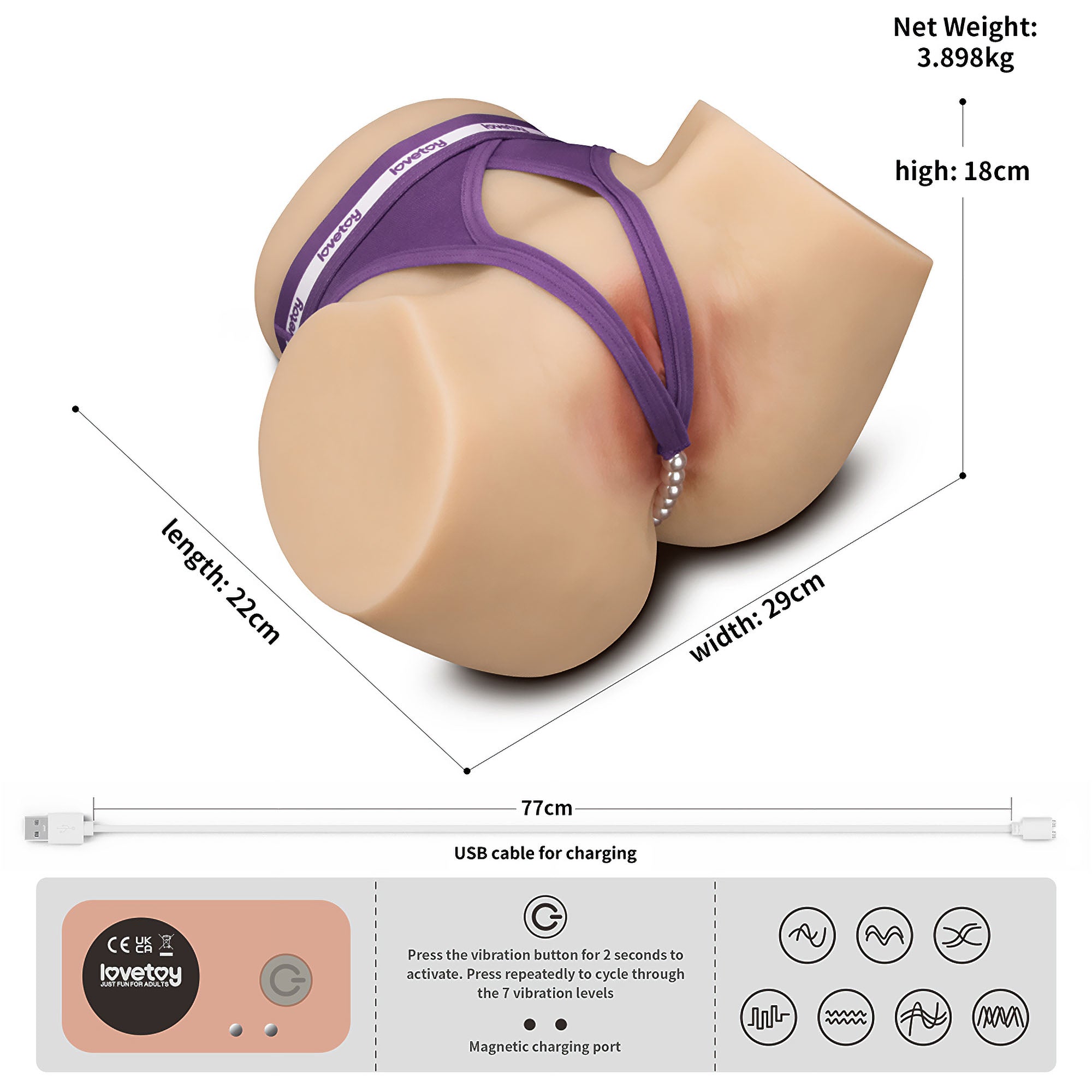 vagina artificiale sensation pulse lola rosa flesh lovetoy