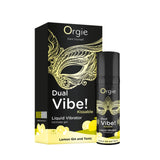 vibratore liquido dual vibe lemon gin and tonic 15ml orgie