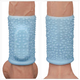 guaina fallica vibrante drip celeste lovetoy indossato