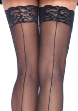 calze sexy hosiery backseam nero taglia unica leg avenue