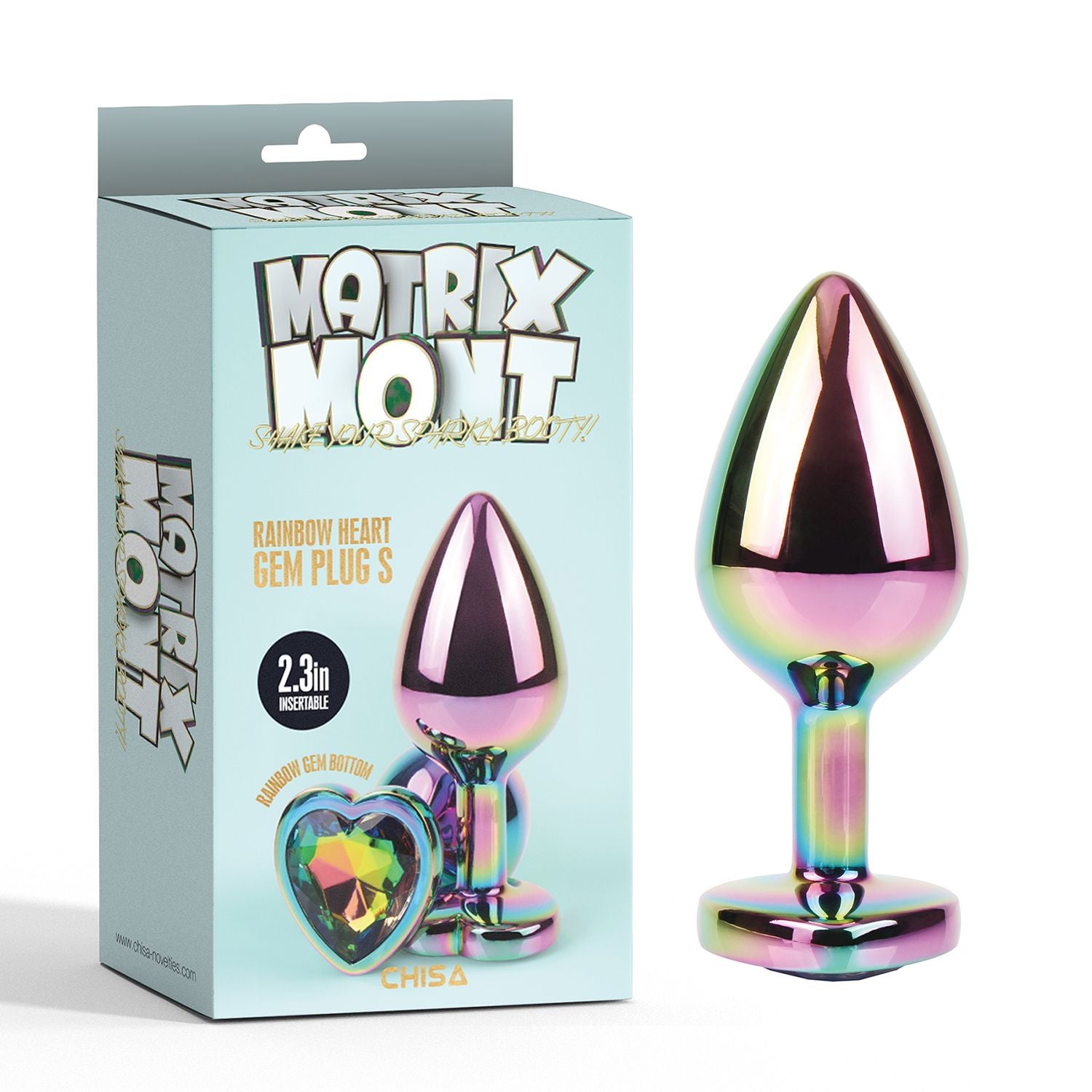 plug anale rainbow heart gem s chisa scatola