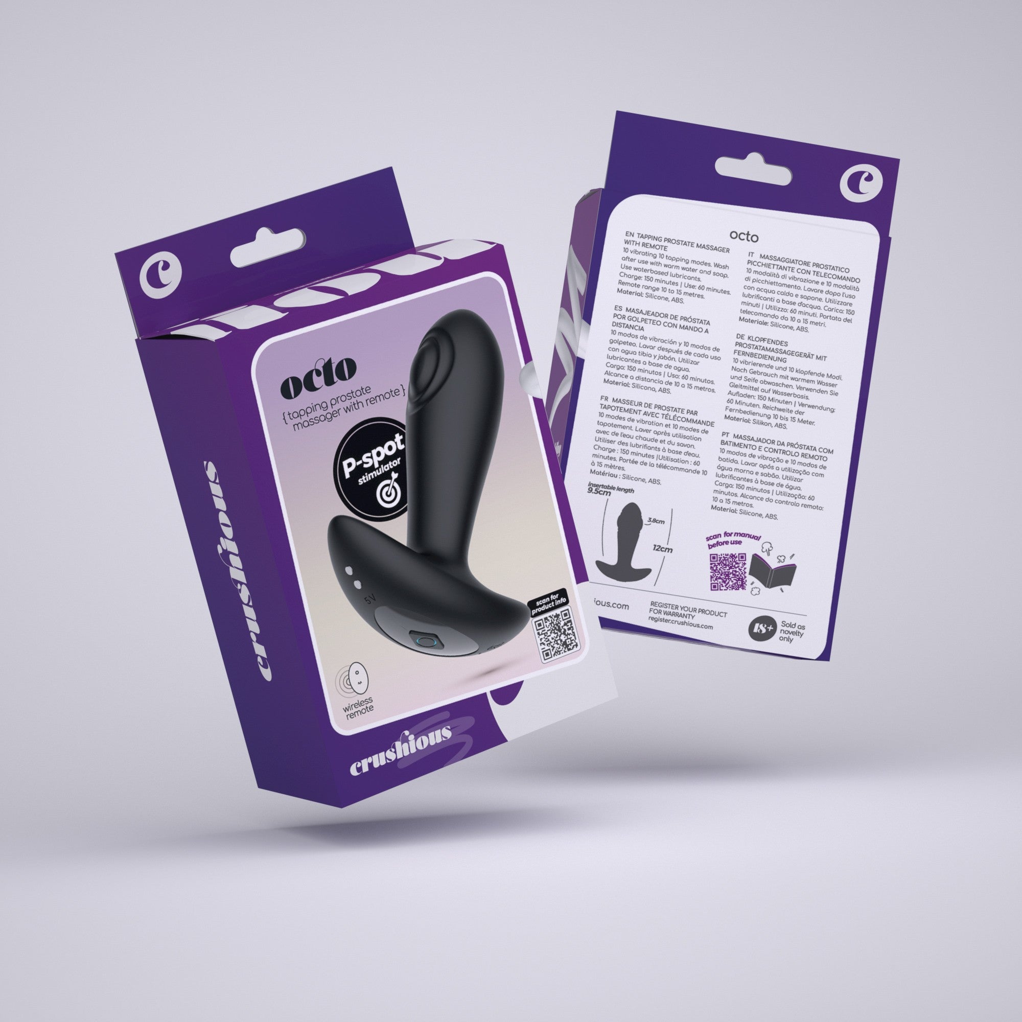 vibratore anale octo nero crushious