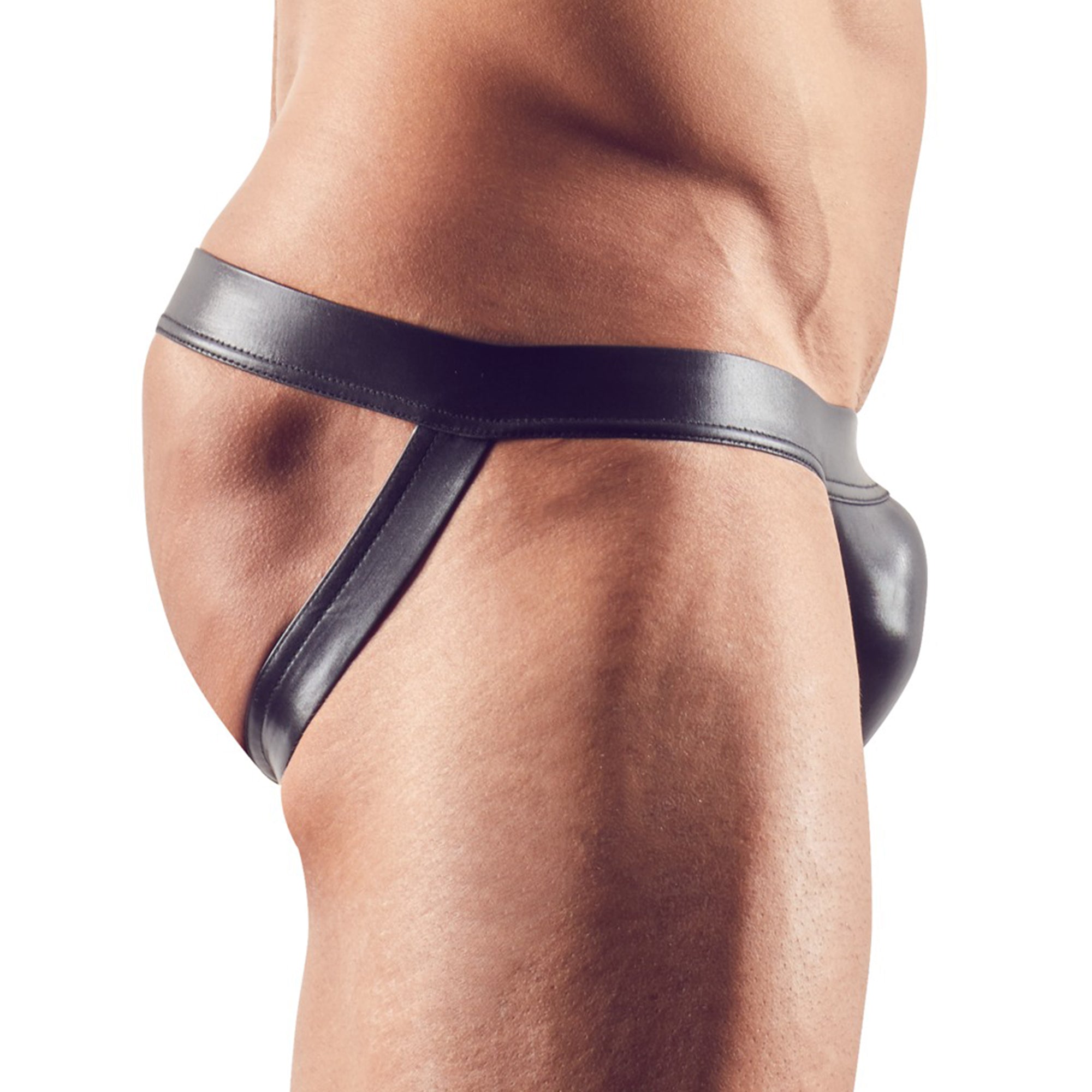 intimo uomo sexy jock nero m svenjoyment indossato lato destro