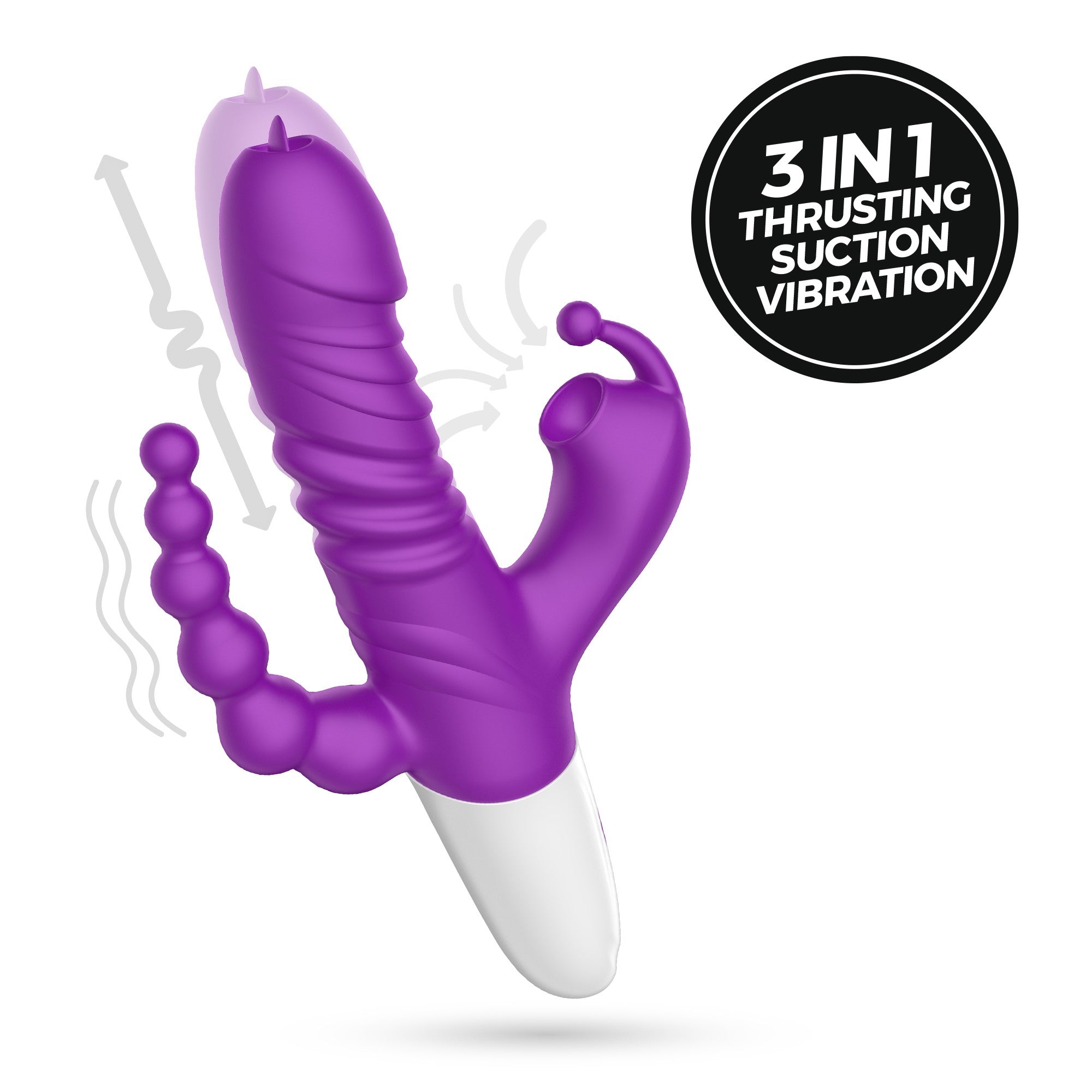 vibratore tripla stimolazione wrangler viola crushious