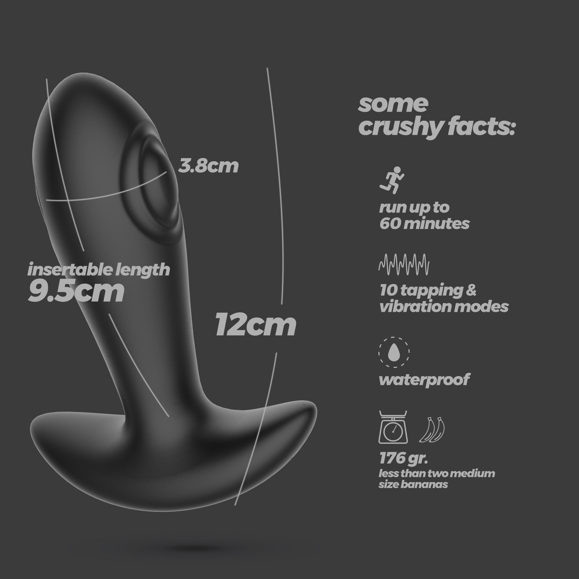 vibratore anale octo nero crushious