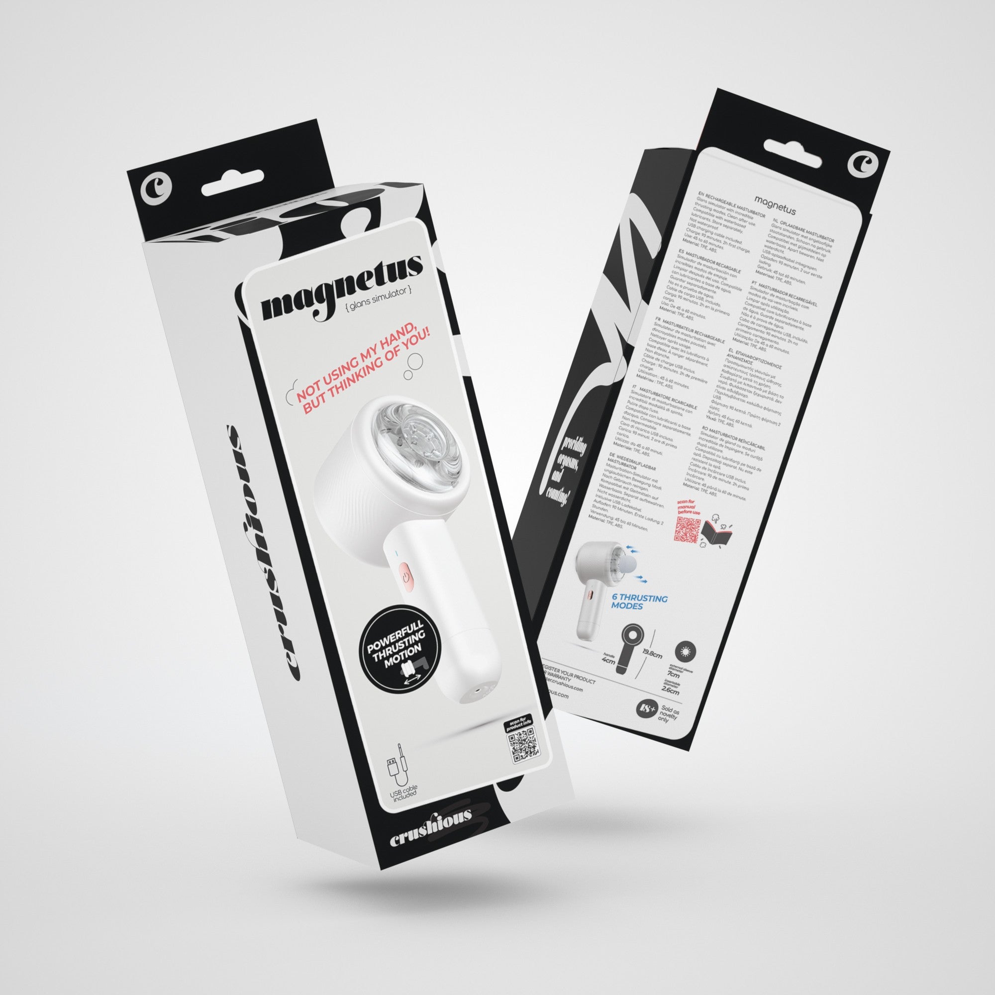 masturbatore automatico magnetus bianco crushious