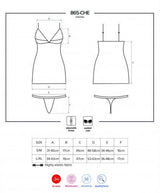 baby doll e perizoma sexy spicy nero lxl obsessive