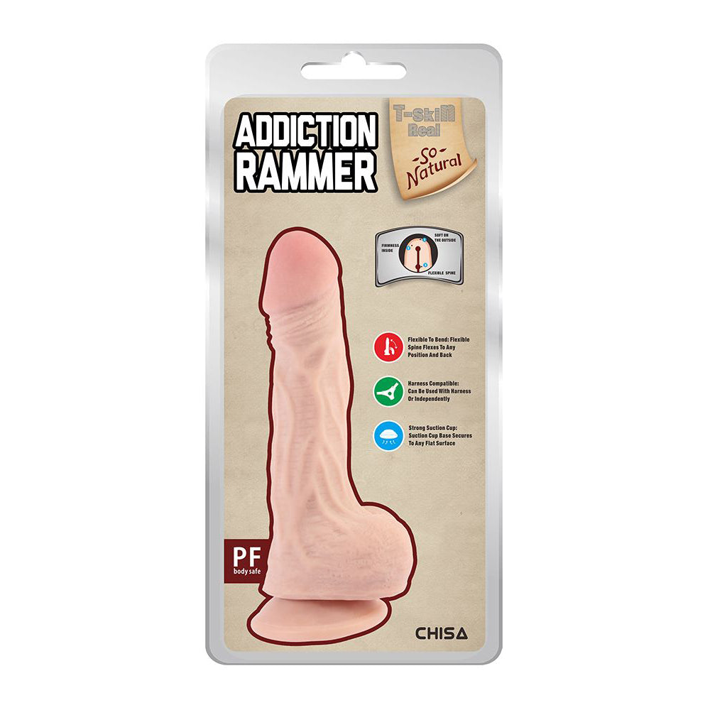 dildo realistico addiction rammer rosa flesh chisa confezione