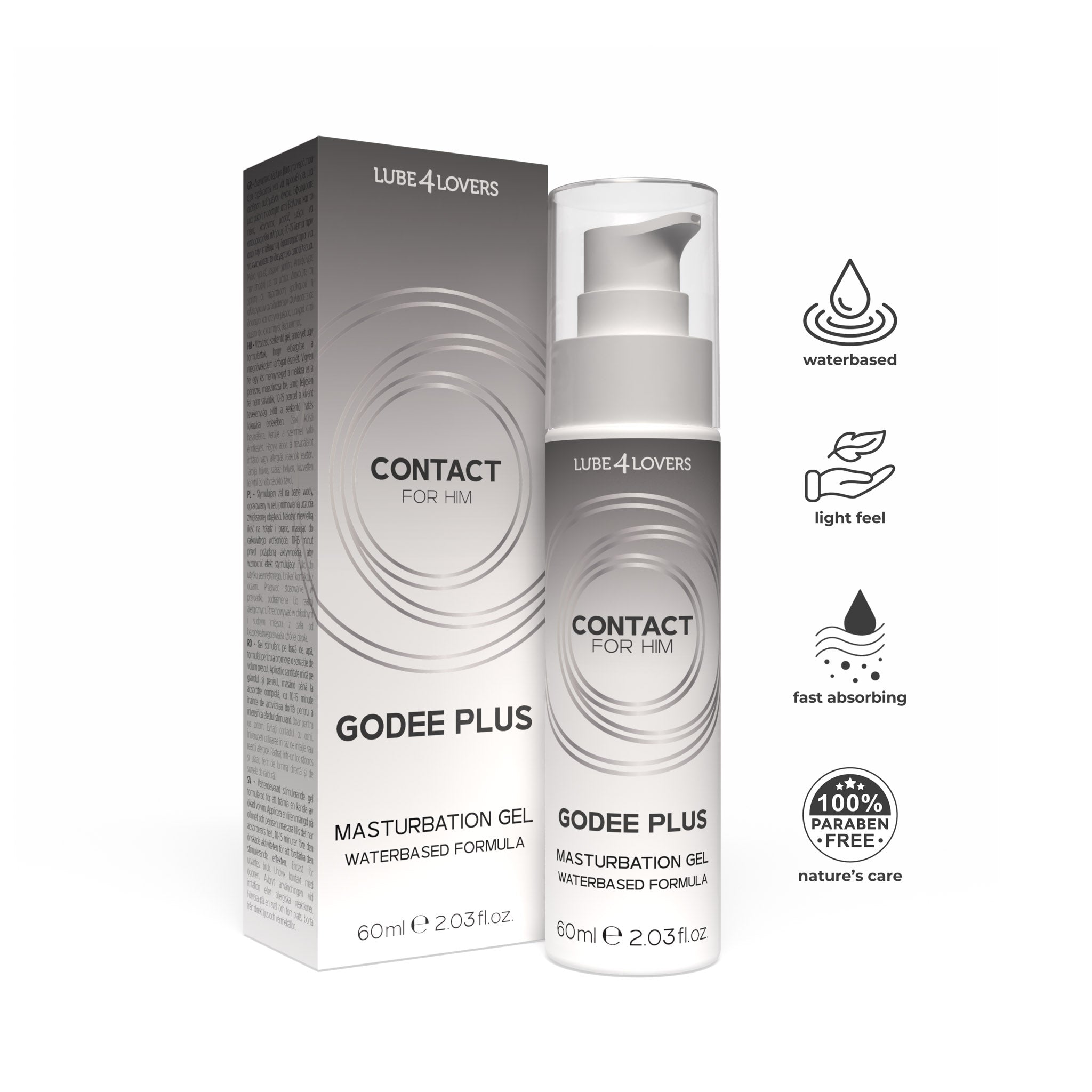 gel stimolante uomo godee plus 60ml lube4lovers