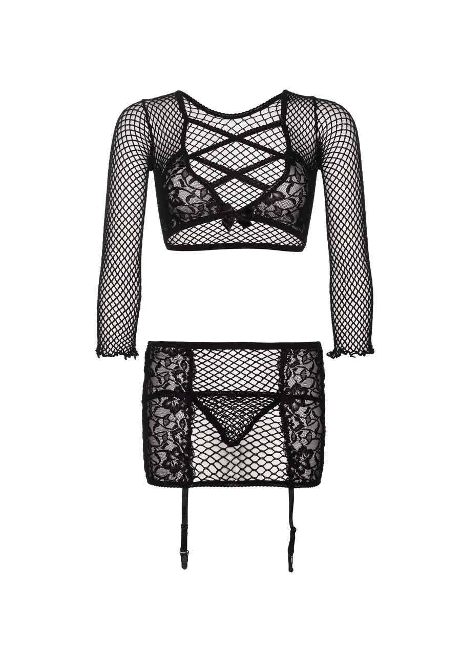 Completino Sexy Crop Top and Garter Skirt