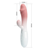 vibratore rabbit snappy rosa bianco pretty love