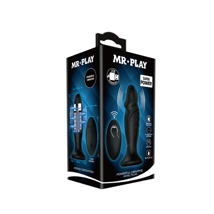 vibratore anale back bliss nero mr play