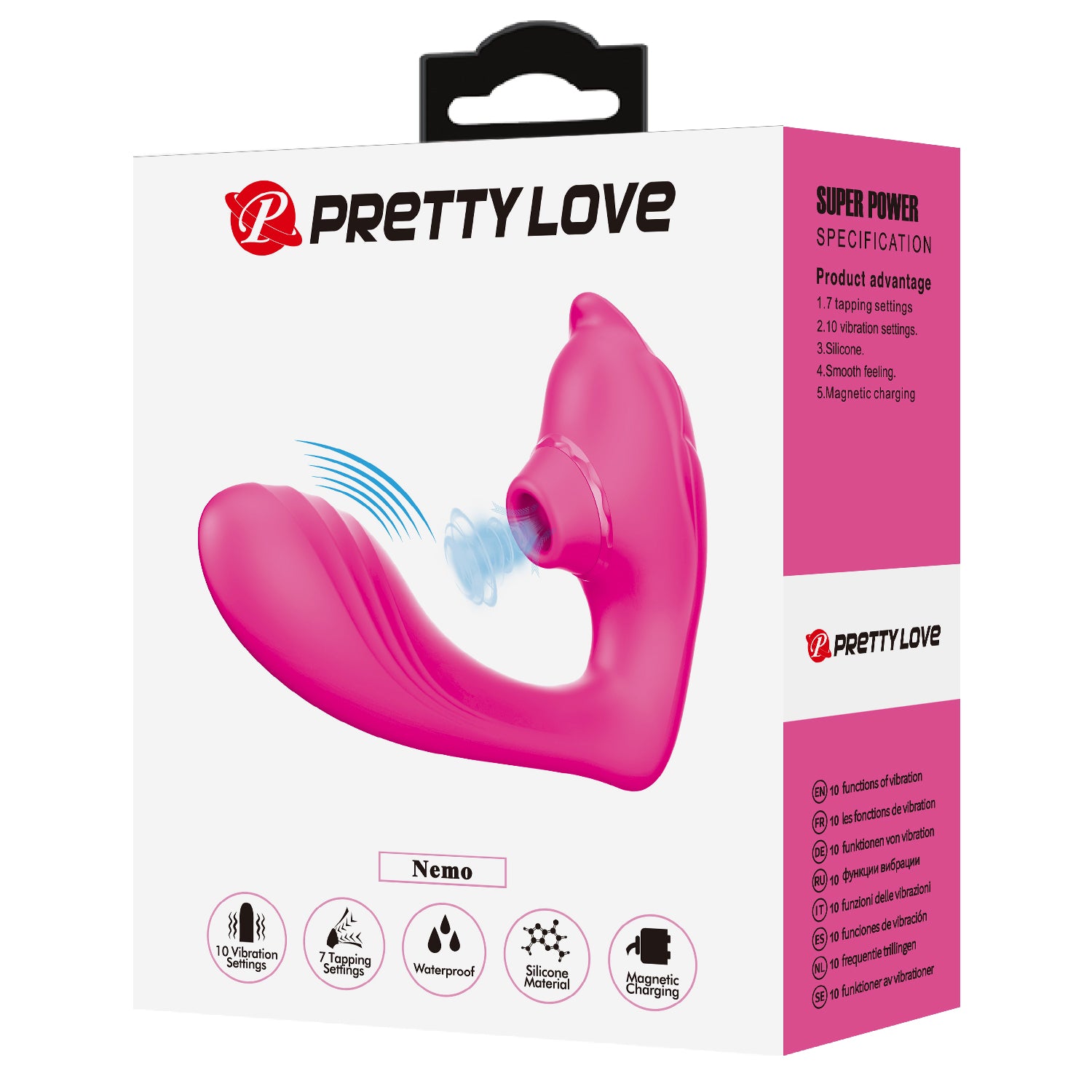 vibratore doppia stimolazione nemo fucsia pretty love