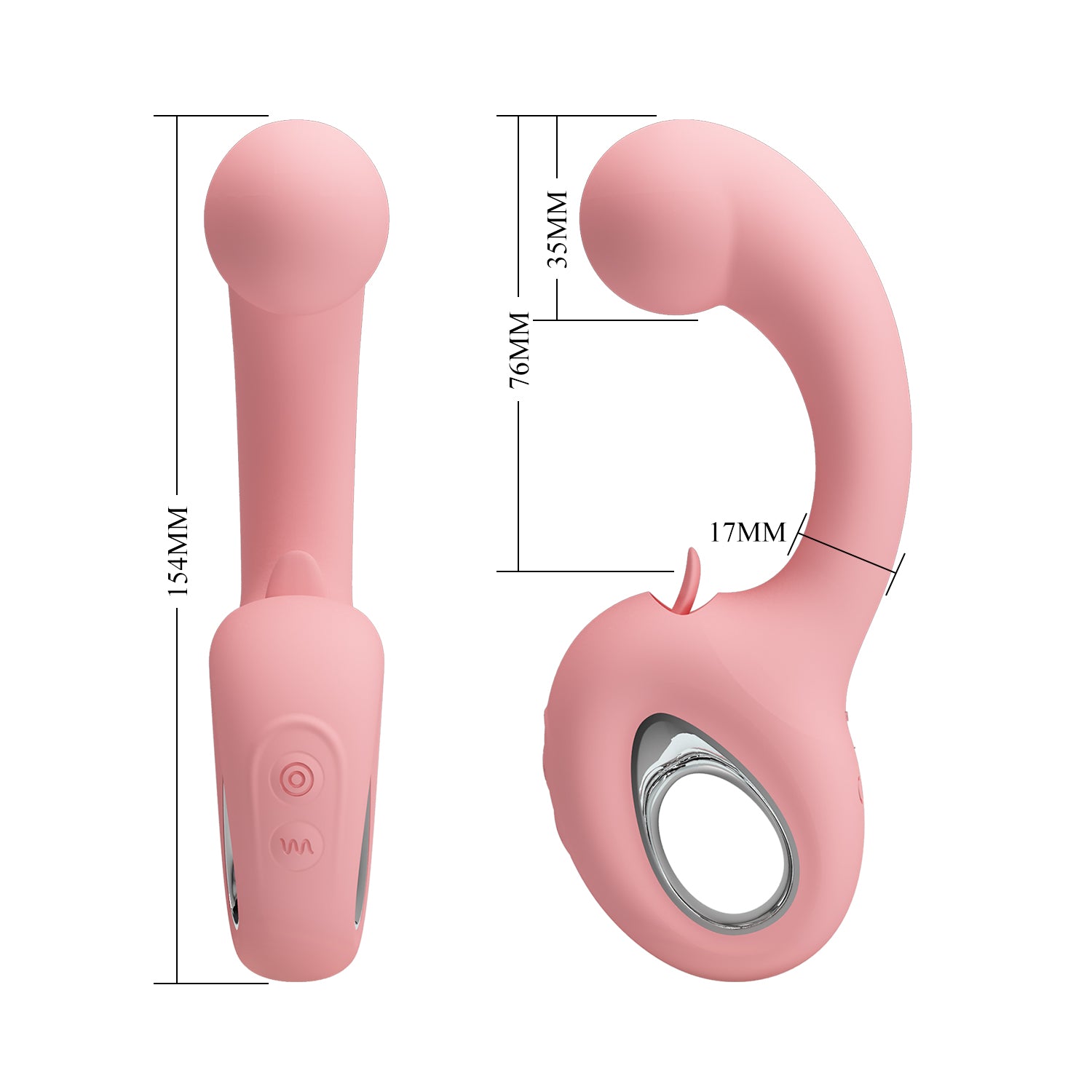 vibratore doppia stimolazione erynnyes rosa pretty love