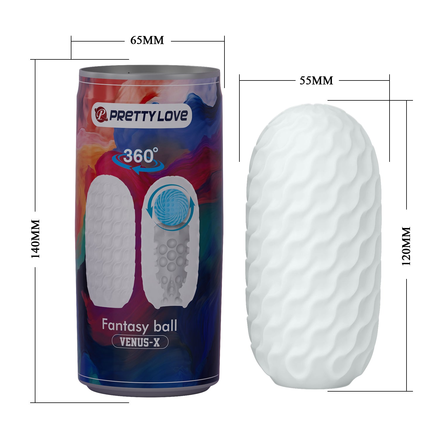 masturbatore fantasy ball bianco pretty love