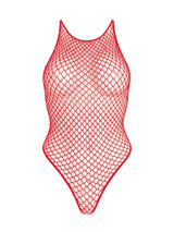 body sexy net snap crotch tank rosso taglia unica leg avenue