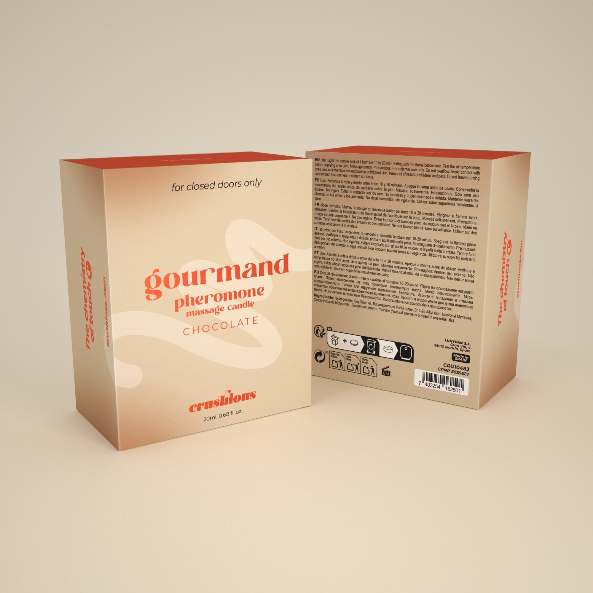 candela da massaggio gourmand chocolate crushious