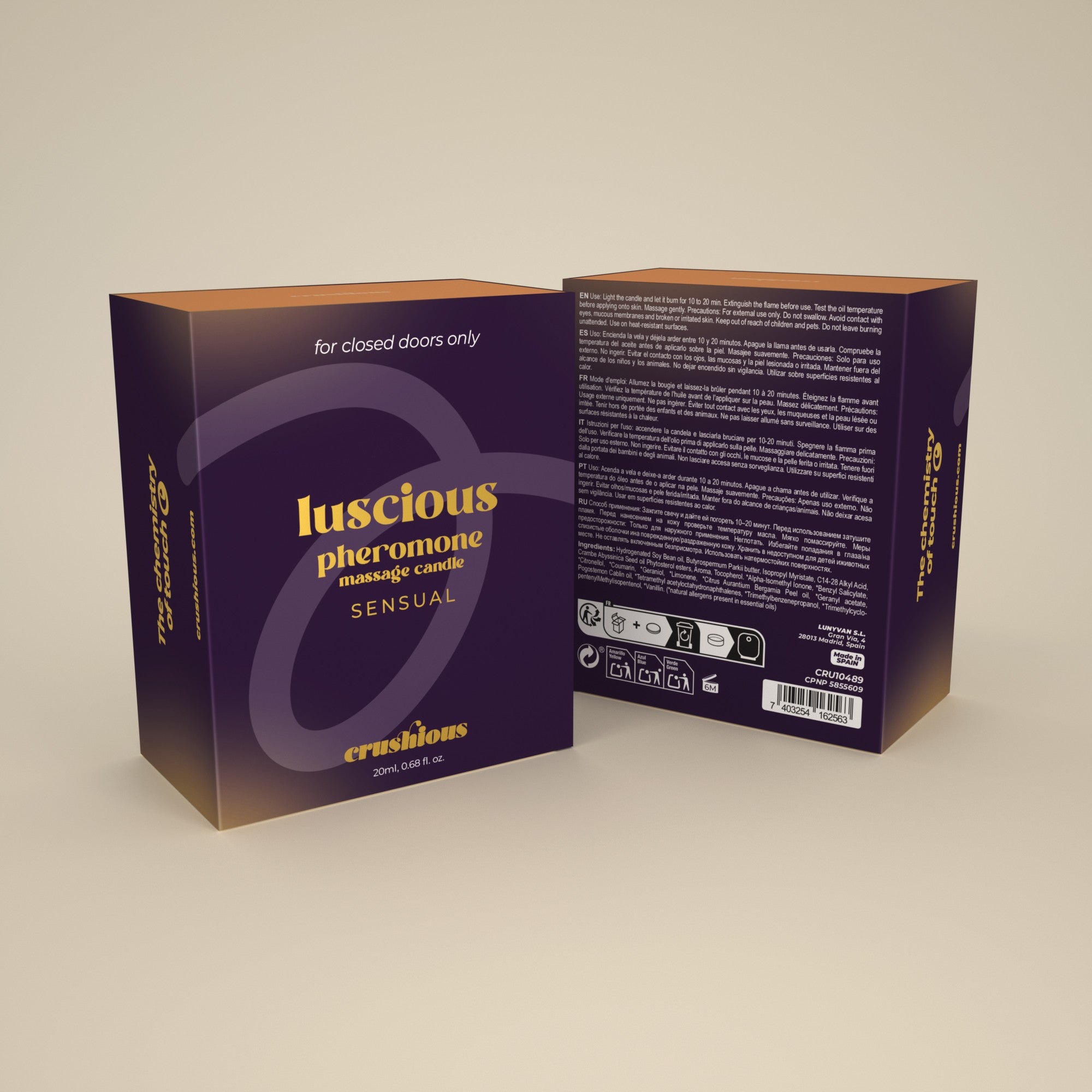 candela da massaggio luscious sensual crushious