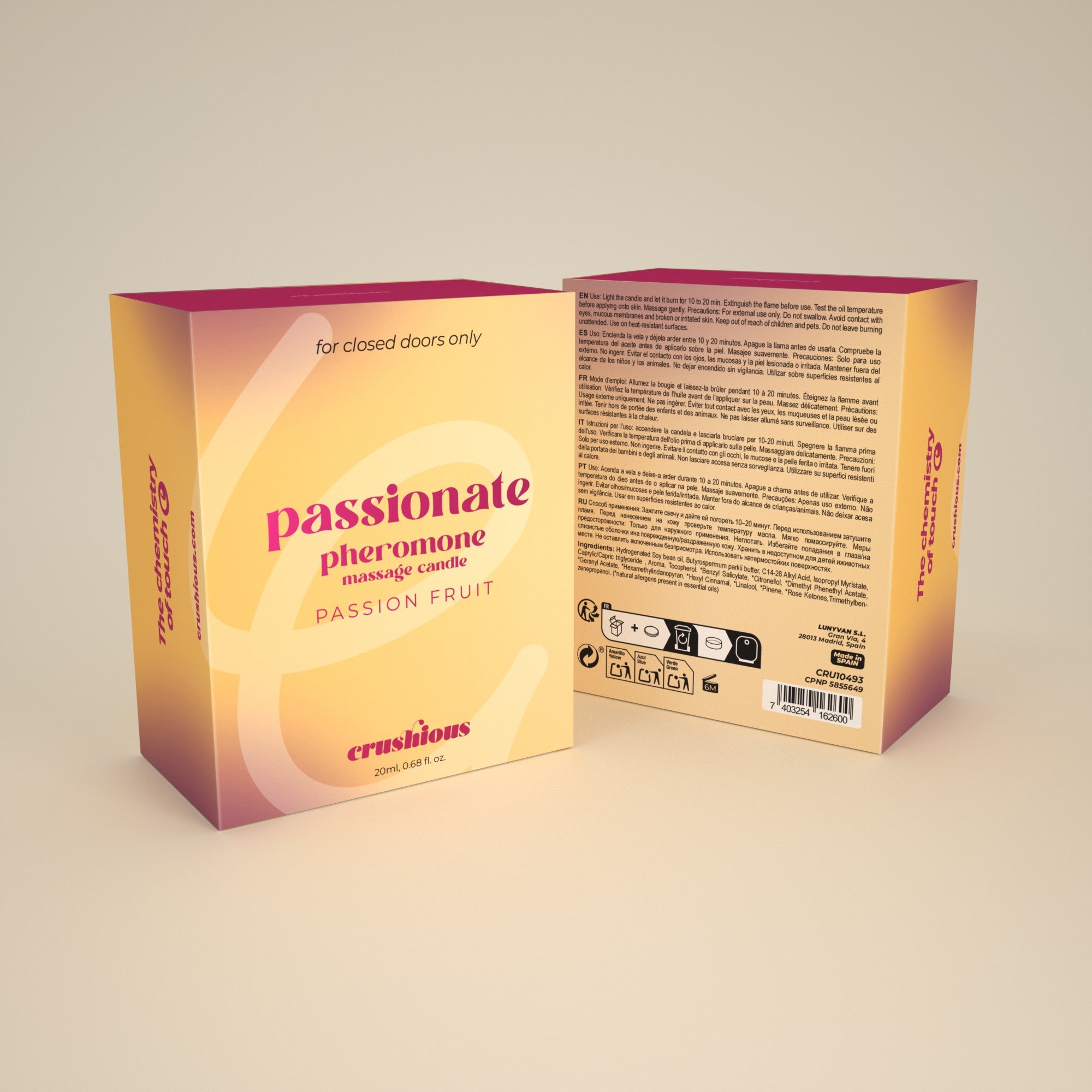 candela da massaggio passionate passion fruit crushious