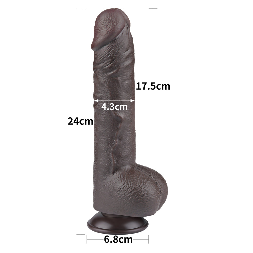 dildo realistico chocolate marrone lovetoy misure