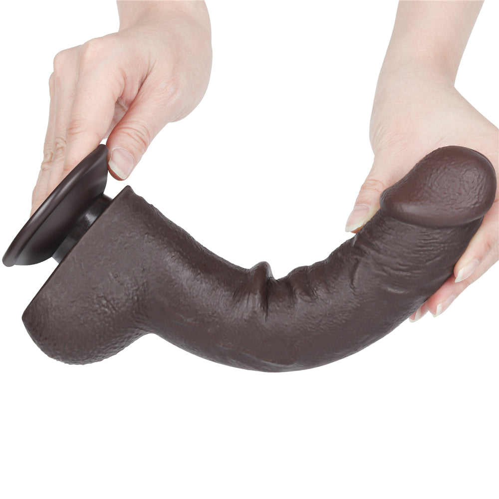 dildo realistico chocolate marrone lovetoy con mano