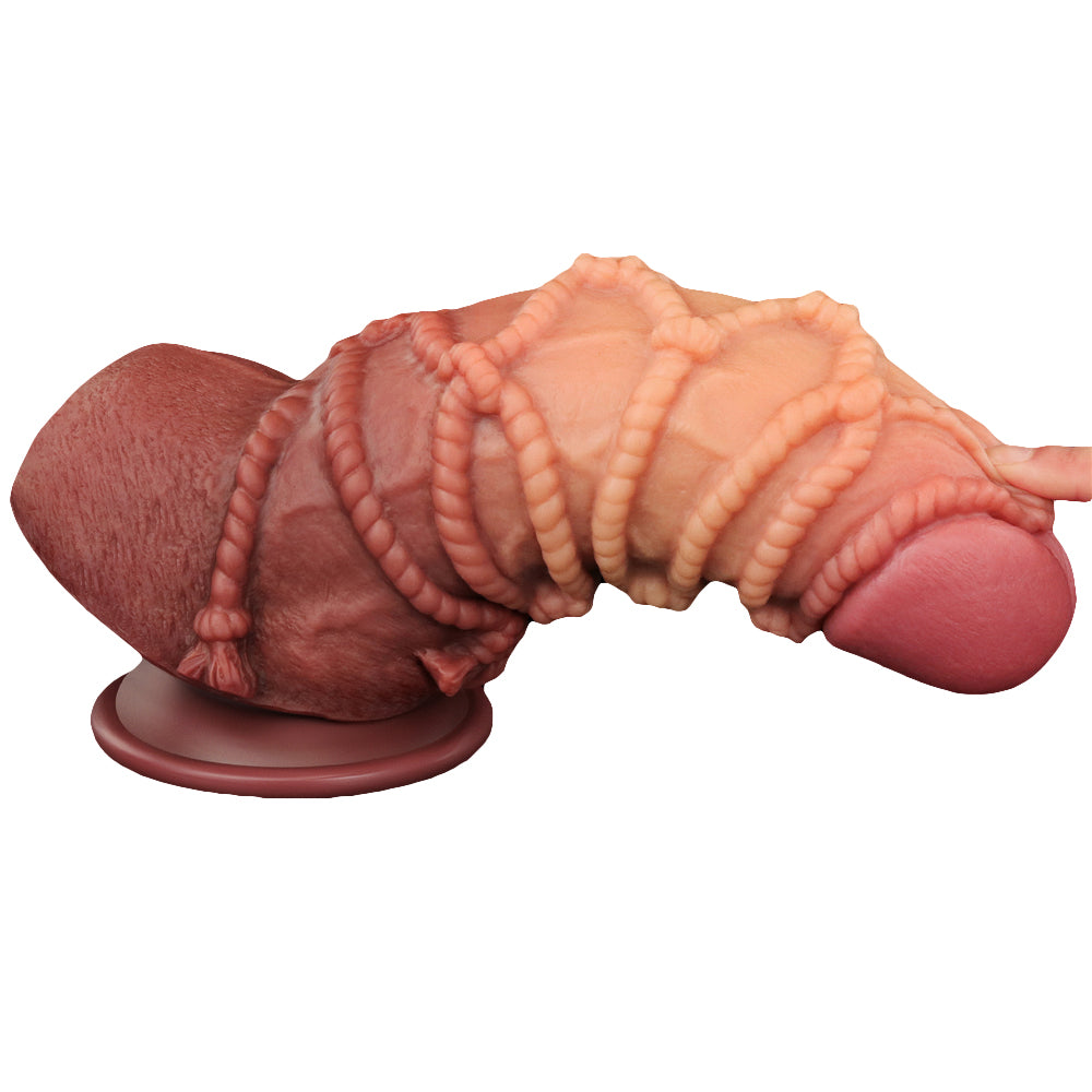 dildo xxl braided ropes lovetoy con mano