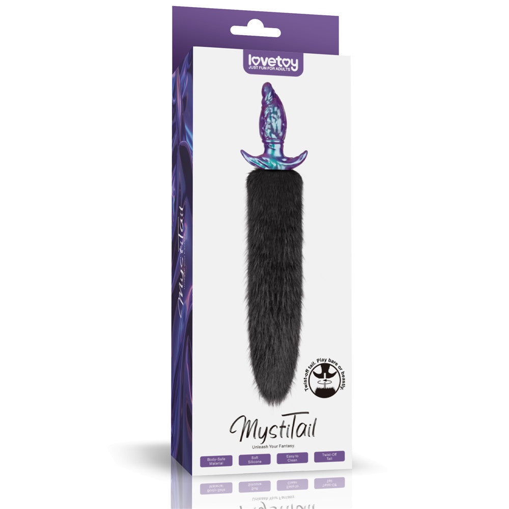 plug anale con coda mystitail 14 nero lovetoy