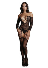 tuta sexy criss cross neck nero