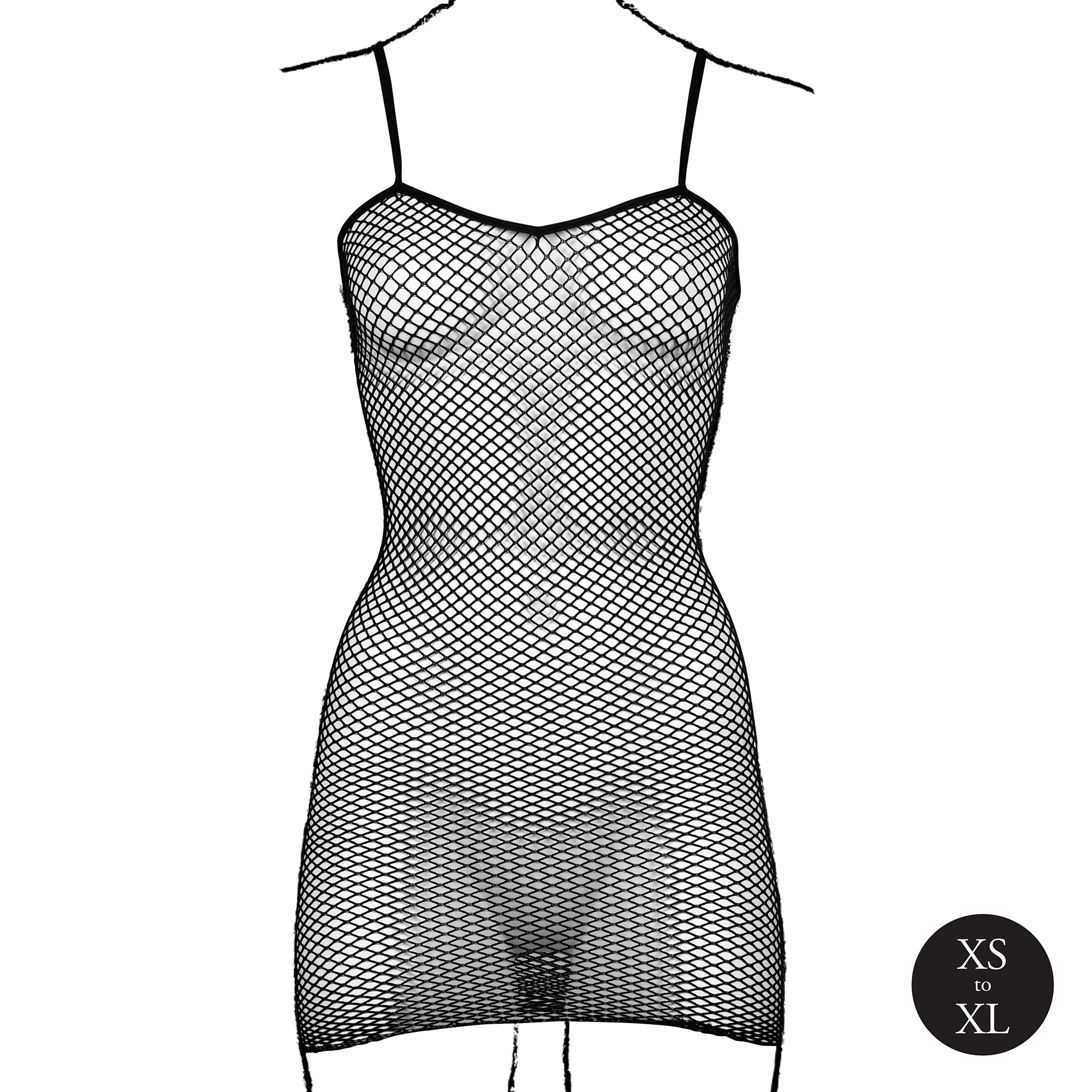 mini abito sexy spaghetti straps nero