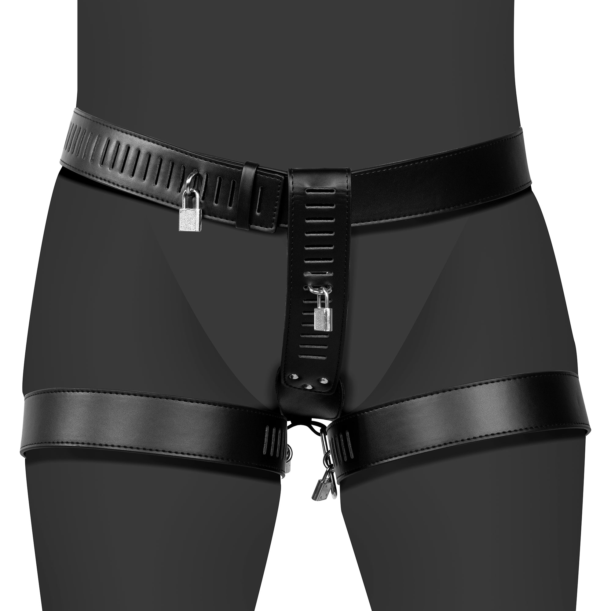 cintura di castità leg restraint nero