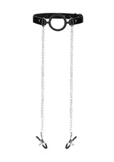 morso bondage con pinze o ring nero